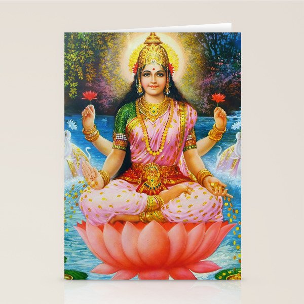 Goddess Lakshmi Hindu Stationery Card Gallery Image 1