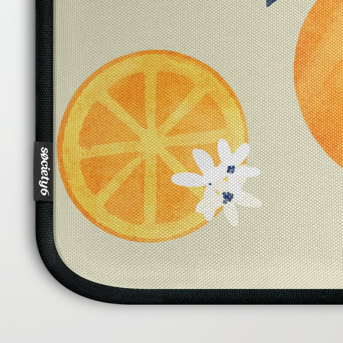 Oranges branch and flowers Laptop Sleeve Gallery Image 3