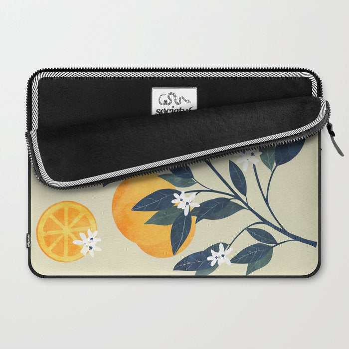 Oranges branch and flowers Laptop Sleeve Gallery Image 2