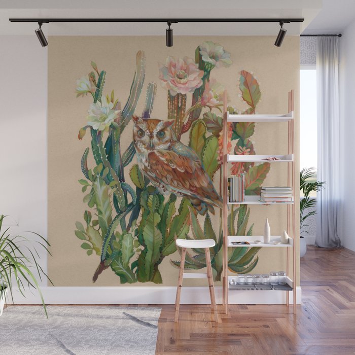 Desert Owl Wall Mural Gallery Image 1