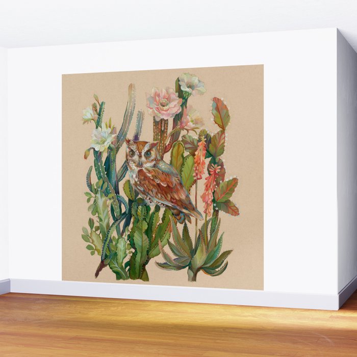 Desert Owl Wall Mural Gallery Image 2