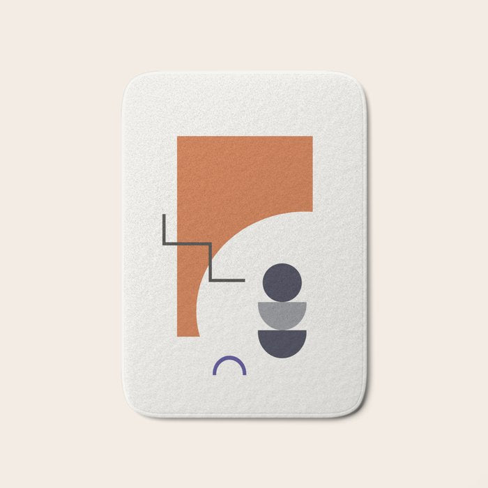 Autumn Rhythm - Geometric Modern Art Bath Mat Gallery Image 1