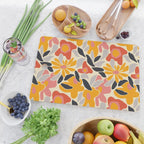 Abstract vintage flower art pattern Cutting Board Gallery Image 2