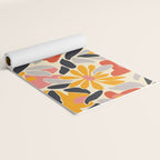 Abstract vintage flower art pattern Yoga Mat Gallery Image 2