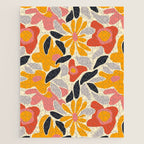 Abstract vintage flower art pattern Jigsaw Puzzle Gallery Image 1