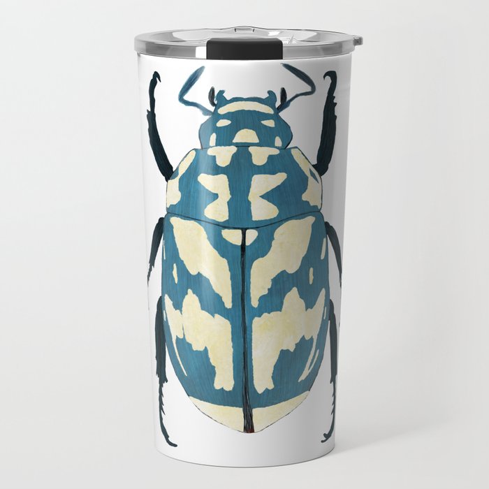 Blue beetle insect Travel Mug