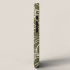 Art Nouveau Butterfly Floral - Olive Drab iPhone Case Gallery Image 2