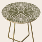 Art Nouveau Butterfly Floral - Olive Drab Side Table Gallery Image 2