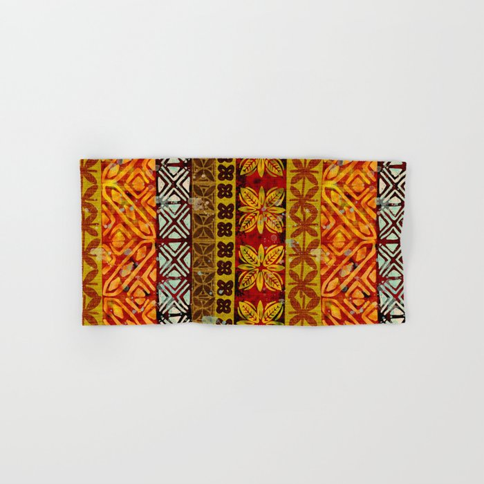 Vintage Hawaii Barkcloth Beachy design 204a Bath Towel Gallery Image 1