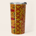 Vintage Hawaii Barkcloth Beachy design 204a Travel Mug Gallery Image 2