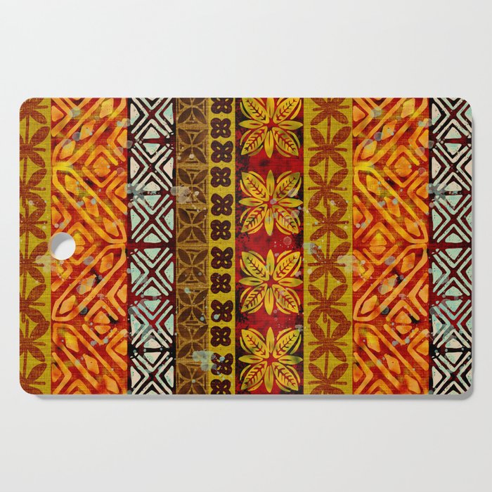 Vintage Hawaii Barkcloth Beachy design 204a Cutting Board Gallery Image 1
