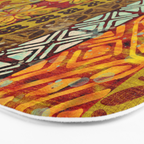 Vintage Hawaii Barkcloth Beachy design 204a Bath Mat Gallery Image 3
