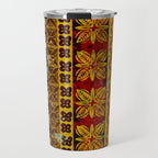 Vintage Hawaii Barkcloth Beachy design 204a Travel Mug Gallery Image 1