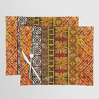 Vintage Hawaii Barkcloth Beachy design 204a Placemat Gallery Image 1