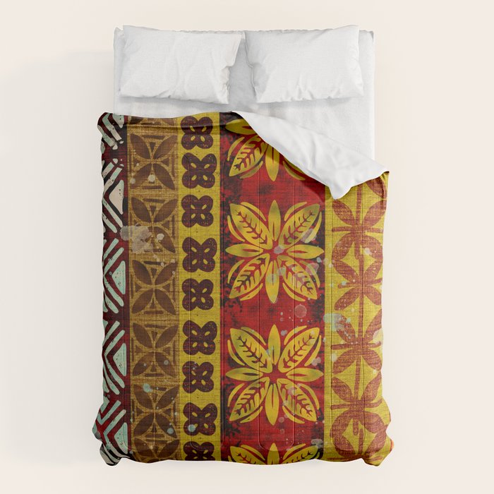 Vintage Hawaii Barkcloth Beachy design 204a Comforter Gallery Image 6