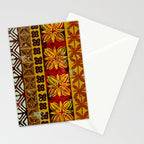Vintage Hawaii Barkcloth Beachy design 204a Stationery Card Gallery Image 2