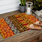 Vintage Hawaii Barkcloth Beachy design 204a Outdoor Rug Gallery Image 2