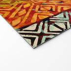 Vintage Hawaii Barkcloth Beachy design 204a Welcome Mat Gallery Image 2
