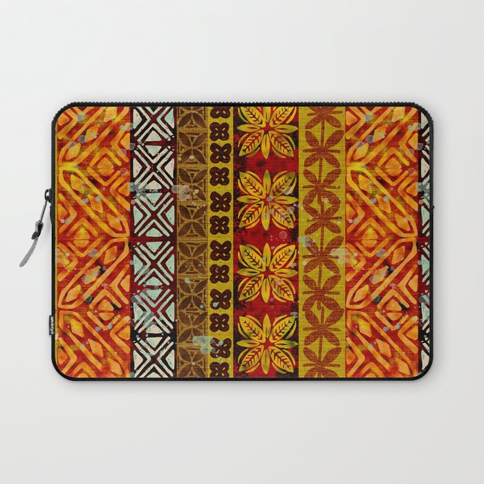 Vintage Hawaii Barkcloth Beachy design 204a Laptop Sleeve Gallery Image 1