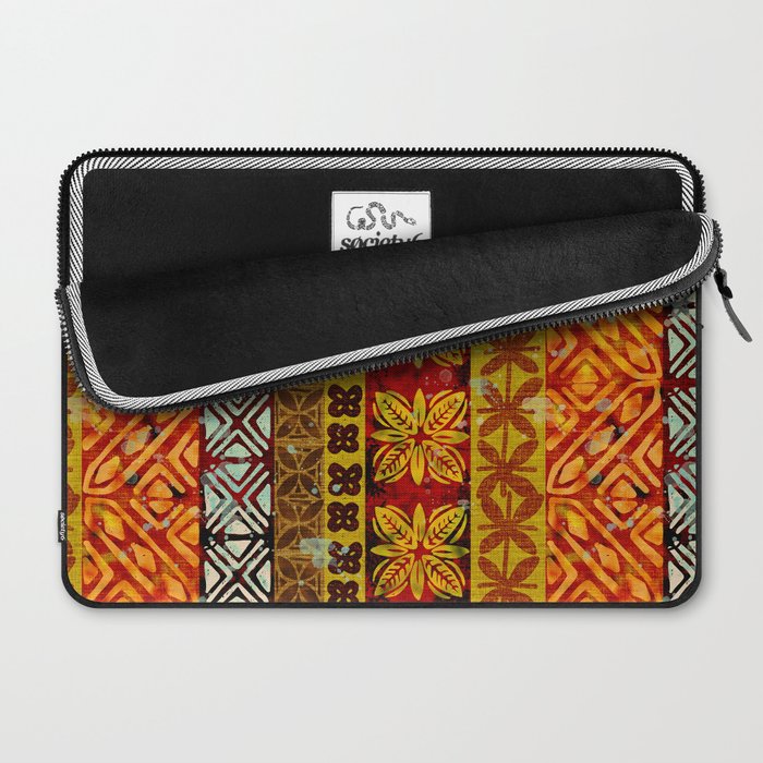 Vintage Hawaii Barkcloth Beachy design 204a Laptop Sleeve Gallery Image 2