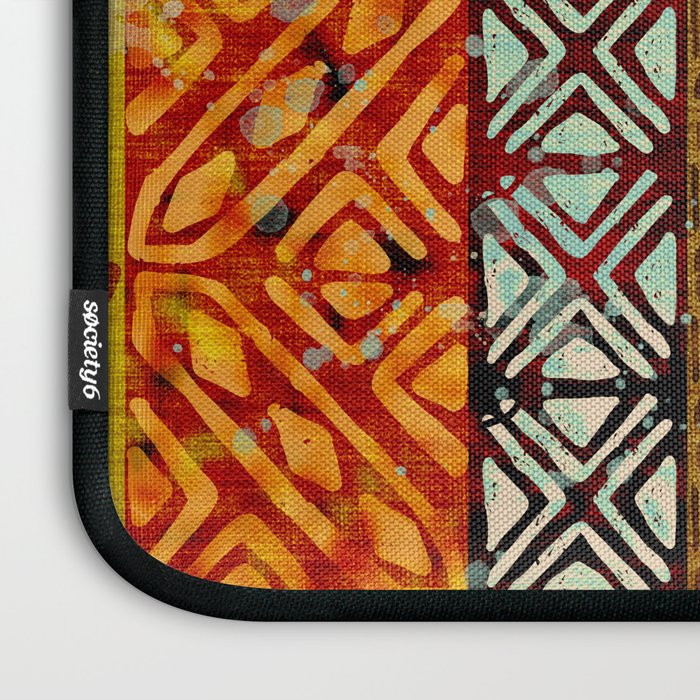 Vintage Hawaii Barkcloth Beachy design 204a Laptop Sleeve Gallery Image 3