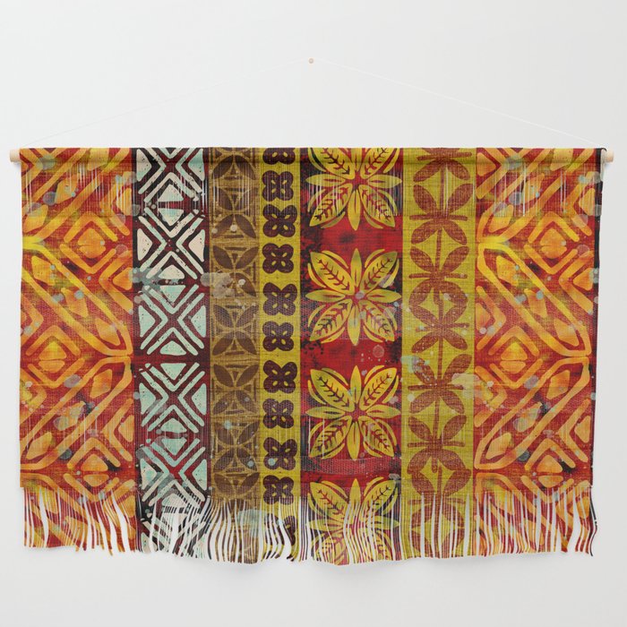 Vintage Hawaii Barkcloth Beachy design 204a Wall Hanging Gallery Image 1