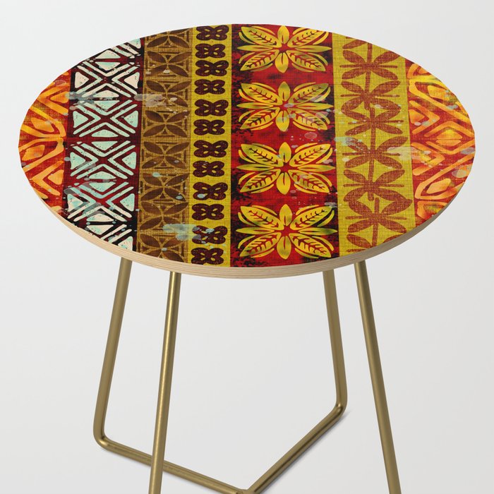 Vintage Hawaii Barkcloth Beachy design 204a Side Table Gallery Image 2