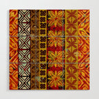 Vintage Hawaii Barkcloth Beachy design 204a Wood Wall Art Gallery Image 1