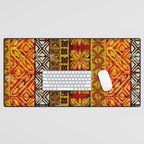 Vintage Hawaii Barkcloth Beachy design 204a Desk Mat Gallery Image 1