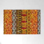 Vintage Hawaii Barkcloth Beachy design 204a Welcome Mat Gallery Image 1