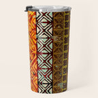 Vintage Hawaii Barkcloth Beachy design 204a Travel Mug Gallery Image 3