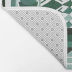 Geometric Tapestry - Green Bath Mat Gallery Image 2