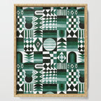Geometric Tapestry - Green Serving Tray Gallery Image 1
