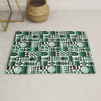 Geometric Tapestry - Green Rug Gallery Image 1