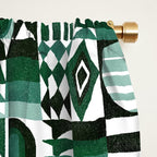 Geometric Tapestry - Green Window Curtain Gallery Image 2