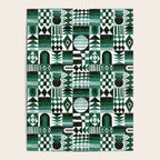 Geometric Tapestry - Green Poster Gallery Image 4
