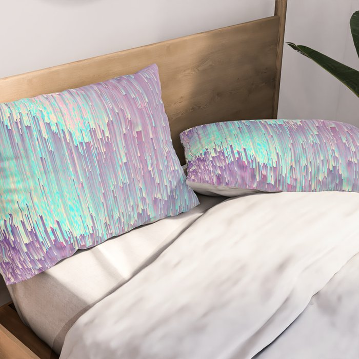 Iridescent Glitches Pillow Sham Gallery Image 2
