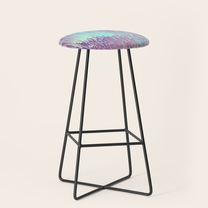 Iridescent Glitches Stool Gallery Image 1