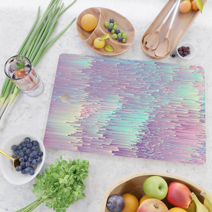 Iridescent Glitches Cutting Board Gallery Image 2