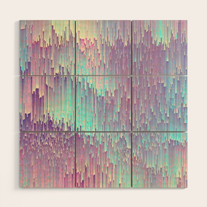 Iridescent Glitches Wood Wall Art Gallery Image 1