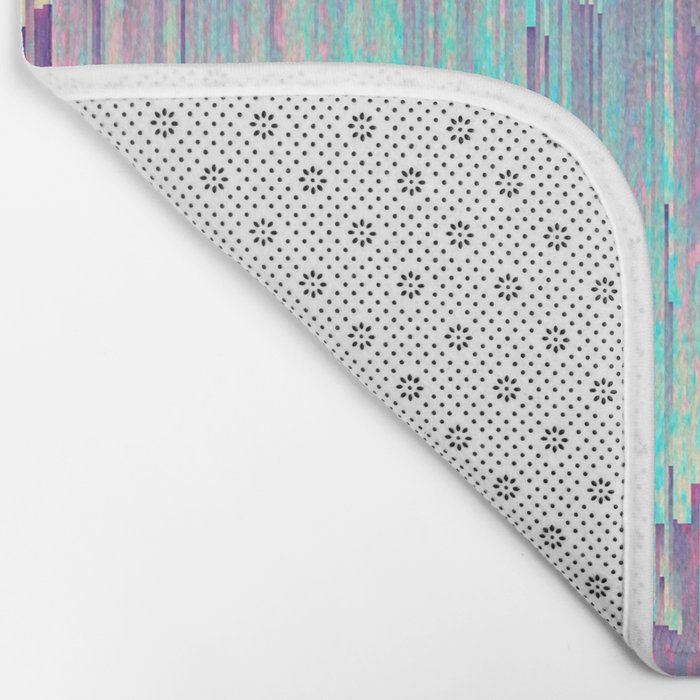 Iridescent Glitches Bath Mat Gallery Image 2