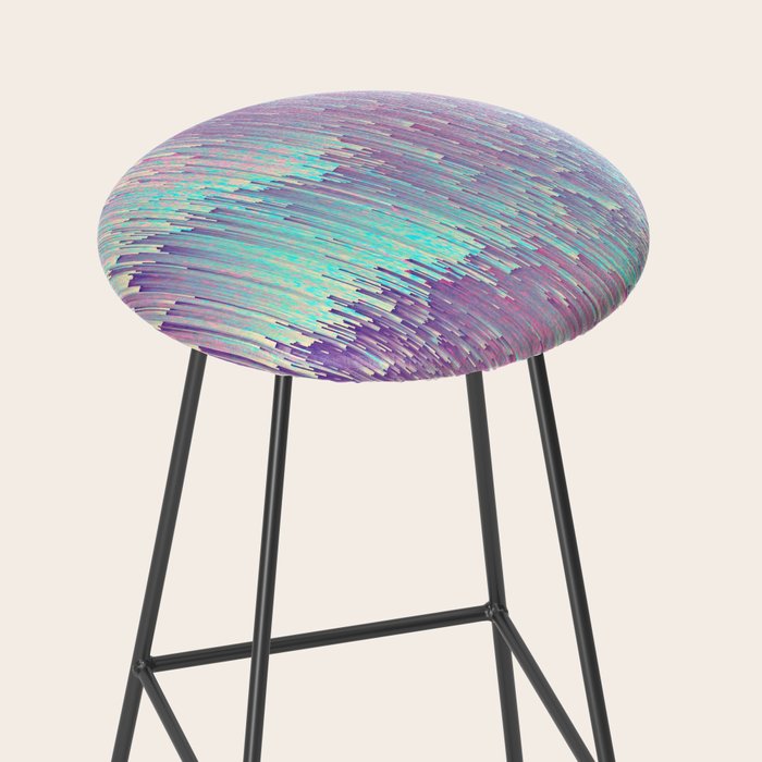 Iridescent Glitches Stool Gallery Image 2