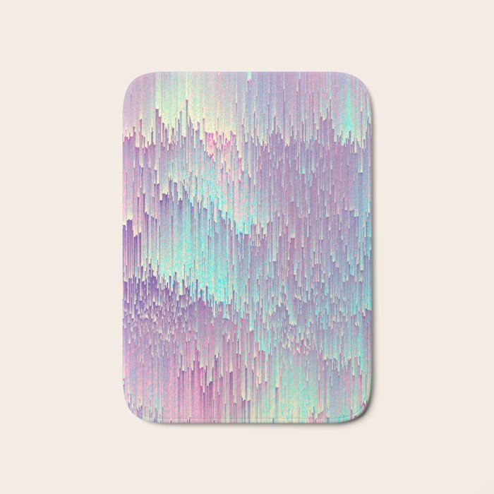 Iridescent Glitches Bath Mat Gallery Image 1