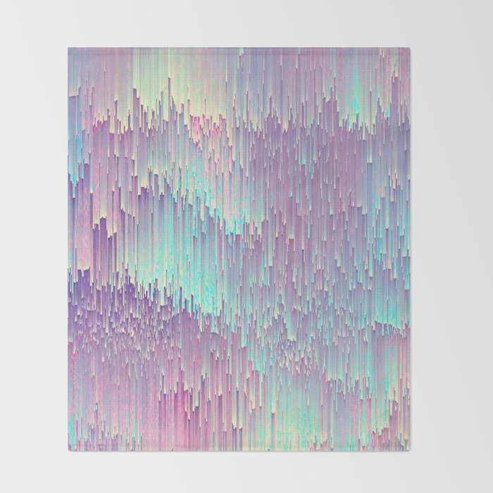 Iridescent Glitches Throw Blanket Gallery Image 2