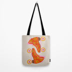 Retro Roller Skates - Coral Tote Bag Gallery Image 2