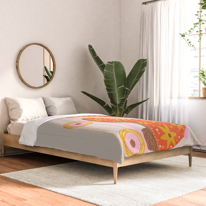 Retro Roller Skates - Coral Comforter Gallery Image 2