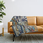Vintage Surfing Poster Throw Blanket Gallery Image 1