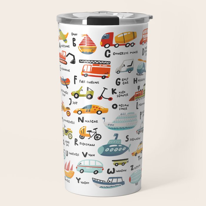 Beep Beep Alphabet Travel Mug Gallery Image 1