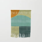 mid mod geometry green teal nature 2 Wall Hanging Gallery Image 1
