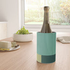 mid mod geometry green teal nature 2 Wine Chiller Gallery Image 4